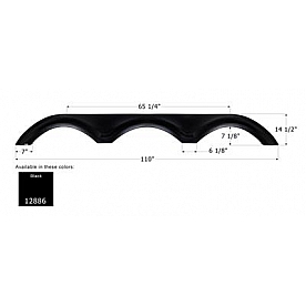 Icon Fender Skirt For KZ  Sportsmen 110 Inch 14-1/2 Inch Black 12886