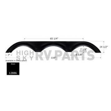 Icon Fender Skirt For KZ  Sportsmen 110 Inch 14-1/2 Inch Black 12886