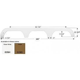 Icon Fender Skirt For Travel Supreme  River Canyon 109 Inch 13-3/4 Inch  White 01964