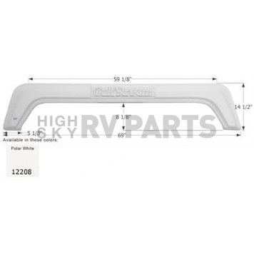 Icon Fender Skirt Gulf Stream  FS12208 69 Inch 14-1/2 Inch  White 12208