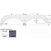 Icon Fender Skirt For Okanagan s 63-5/8 Inch 11 Inch Magnet Gray 12003