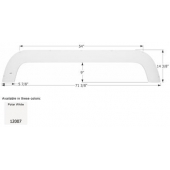 Icon Fender Skirt For Fleetwood  Nitrous 71-3/8 Inch 14-3/8 Inch  White 12007