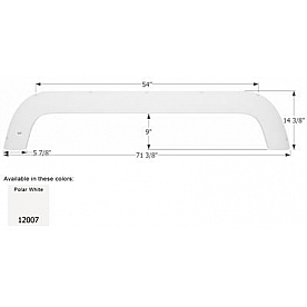 Icon Fender Skirt For Fleetwood  Nitrous 71-3/8 Inch 14-3/8 Inch  White 12007