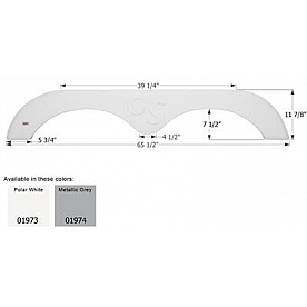 Icon Fender Skirt For Forest River  Grand Surveyor 65-1/2 Inch 11-7/8 Inch Metallic Gray 01974