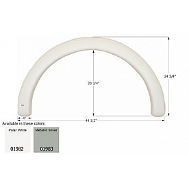 Icon Fender Skirt For Coachmen Motorhomes Including Concord B+ 44-1/2 Inch 24-3/4 Inch  White 01982