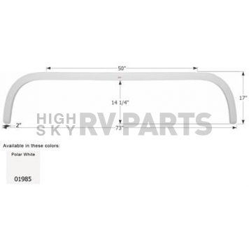 Icon Fender Skirt For Thor  Fury 73 Inch 17 Inch  White 01985