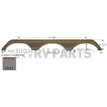 Icon Fender Skirt For Forest River  Sandstorm 104-3/4 Inch 11-1/2 Inch Mauve Gray 12153