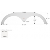 Icon Fender Skirt For Dutchmen  Victory Lane 80-3/8 Inch 20-1/2 Inch  White 01904