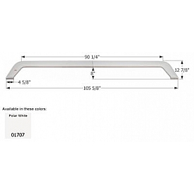 Icon Fender Skirt For Forest River  Sandpiper Sport 105-5/8 Inch 12-7/8 Inch  White 01707