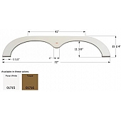 Icon Fender Skirt For Keystone  Outback 73 Inch 15-1/4 Inch  White 01715
