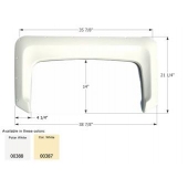 Icon Fender Skirt Universal Replacement To Fit By Dimension 38-7/8 Inch 21-1/4 Inch  White 00388