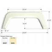 Icon Fender Skirt Universal Replacement To Fit By Dimension 35-5/8 Inch 14-1/8 Inch  White 00402