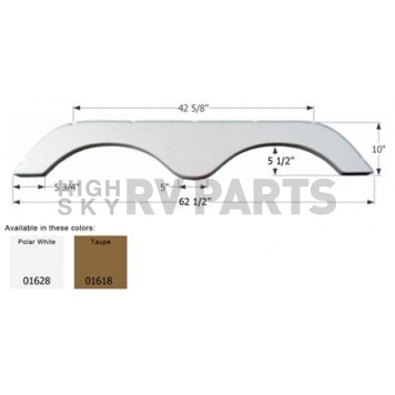 Icon Fender Skirt For R-Vision  Trail-Lite/ Trail-Cruiser/ Trail-Sport 62-1/2 Inch 10 Inch Taupe 01618