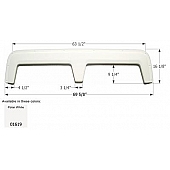 Icon Fender Skirt For Travelaire  Rustler And Westwind 69-5/8 Inch 16-1/8 Inch  White 01619