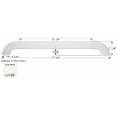 Icon Fender Skirt For Fleetwood  Gearbox 77-3/4 Inch 11-1/4 Inch  White 12159