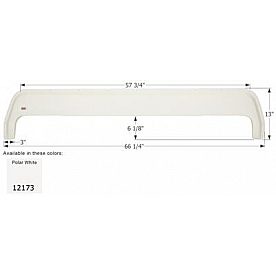 Icon Fender Skirt For Forest River  Rockwood Roo 66-1/4 Inch 13 Inch  White 12173