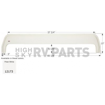 Icon Fender Skirt For Forest River  Rockwood Roo 66-1/4 Inch 13 Inch  White 12173