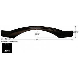 Icon Fender Skirt For Keystone  Zeppelin 77 Inch 12-5/8 Inch Black 12172
