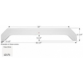 Icon Fender Skirt Certain Thor  Komfort 66-3/4 Inch 11-1/4 Inch  White 12171