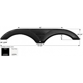 Icon Fender Skirt For  Dutchmen 72-5/8 Inch 10-1/4 Inch Black 12322