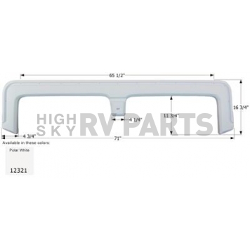 Icon Fender Skirt For Coachmen s 71 Inch 16-3/4 Inch  White 12321