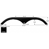Icon Fender Skirt For Outdoors RV Manufacturing  Tamarack Trail 64-1/2 Inch 9-3/4 Inch Black 12318