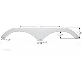 Icon Fender Skirt For Thor  Crossroads Silverado 66-1/2 Inch 9-1/2 Inch  White 12317