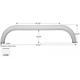 Icon Fender Skirt For Newmar  American Star 74-1/2 Inch 18-1/4 Inch  White 12326