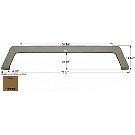 Icon Fender Skirt For Timberland (Adventure RV)  Travelodge 75-1/2 Inch 14-1/2 Inch Taupe 12328