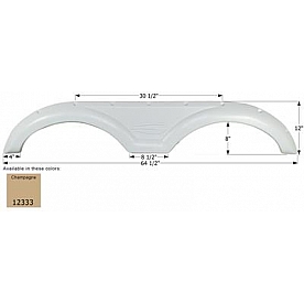 Icon Fender Skirt For Gulfstream  Conquest 64-1/2 Inch 12 Inch Champagne 12333