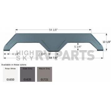 Icon Fender Skirt For Glendale  Titanium 69-7/8 Inch 13-1/8 Inch  White 01650