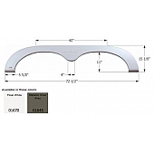 Icon Fender Skirt For R-Vision  Max-lite 72-1/2 Inch 15-1/8 Inch  White 01670