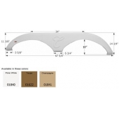 Icon Fender Skirt Forest River/ Cardinal 67-5/8 Inch 14-3/4 Inch  White 01840