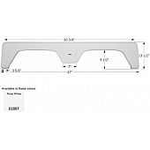 Icon Fender Skirt For Glendale  Golden Falcon 67 Inch 13-1/2 Inch  White 01897