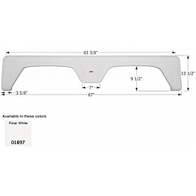 Icon Fender Skirt For Glendale  Golden Falcon 67 Inch 13-1/2 Inch  White 01897