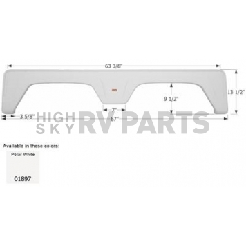 Icon Fender Skirt For Glendale  Golden Falcon 67 Inch 13-1/2 Inch  White 01897