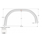 Icon Fender Skirt For Damon  Challenger 38-3/4 Inch 15 Inch  White 01899