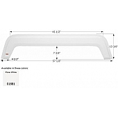 Icon Fender Skirt For Fleetwood  Prowler 57-1/8 Inch 13-3/8 Inch  White 01881