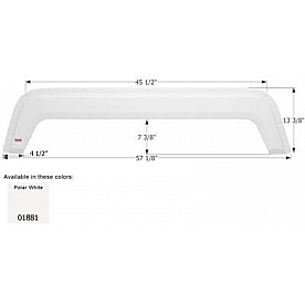 Icon Fender Skirt For Fleetwood  Prowler 57-1/8 Inch 13-3/8 Inch  White 01881