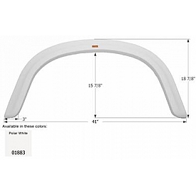 Icon Fender Skirt For Four Winds s 41 Inch 18-7/8 Inch  White 01883