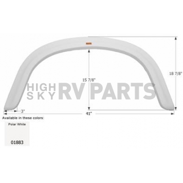 Icon Fender Skirt For Four Winds s 41 Inch 18-7/8 Inch  White 01883
