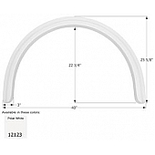 Icon Fender Skirt For Four Winds  Hurricane 40 Inch 25-5/8 Inch  White 12123