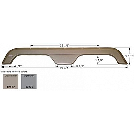 Icon Fender Skirt For R-Vision s 65-1/4 Inch 9-1/8 Inch Cloud Silver 12132