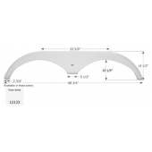 Icon Fender Skirt For Kaddy Kruiser  Summer Suite 68-3/4 Inch 14-1/2 Inch  White 12133