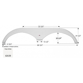 Icon Fender Skirt For Kaddy Kruiser  Summer Suite 68-3/4 Inch 14-1/2 Inch  White 12133