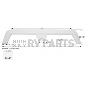 Icon Fender Skirt For Kaddy Kruiser  Summer Suite 72 Inch 13-7/8 Inch  White 12134