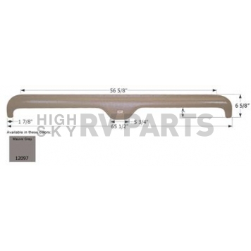 Icon Fender Skirt For Forest River  Rockwood/ Flagstaff 65-1/2 Inch 6-5/8 Inch Mauve Gray 12097