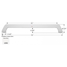 Icon Fender Skirt For Timberland (Adventure RV)  Timberlodge 72 Inch 10-3/4 Inch  White 12098