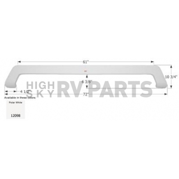 Icon Fender Skirt For Timberland (Adventure RV)  Timberlodge 72 Inch 10-3/4 Inch  White 12098