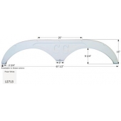 Icon Fender Skirt For Forest River  Cedar Creek 67-1/2 Inch 15 Inch  White 12713